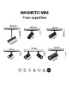 MAGNETO mini * FOCO LED ZOOM 7W NEGRO
